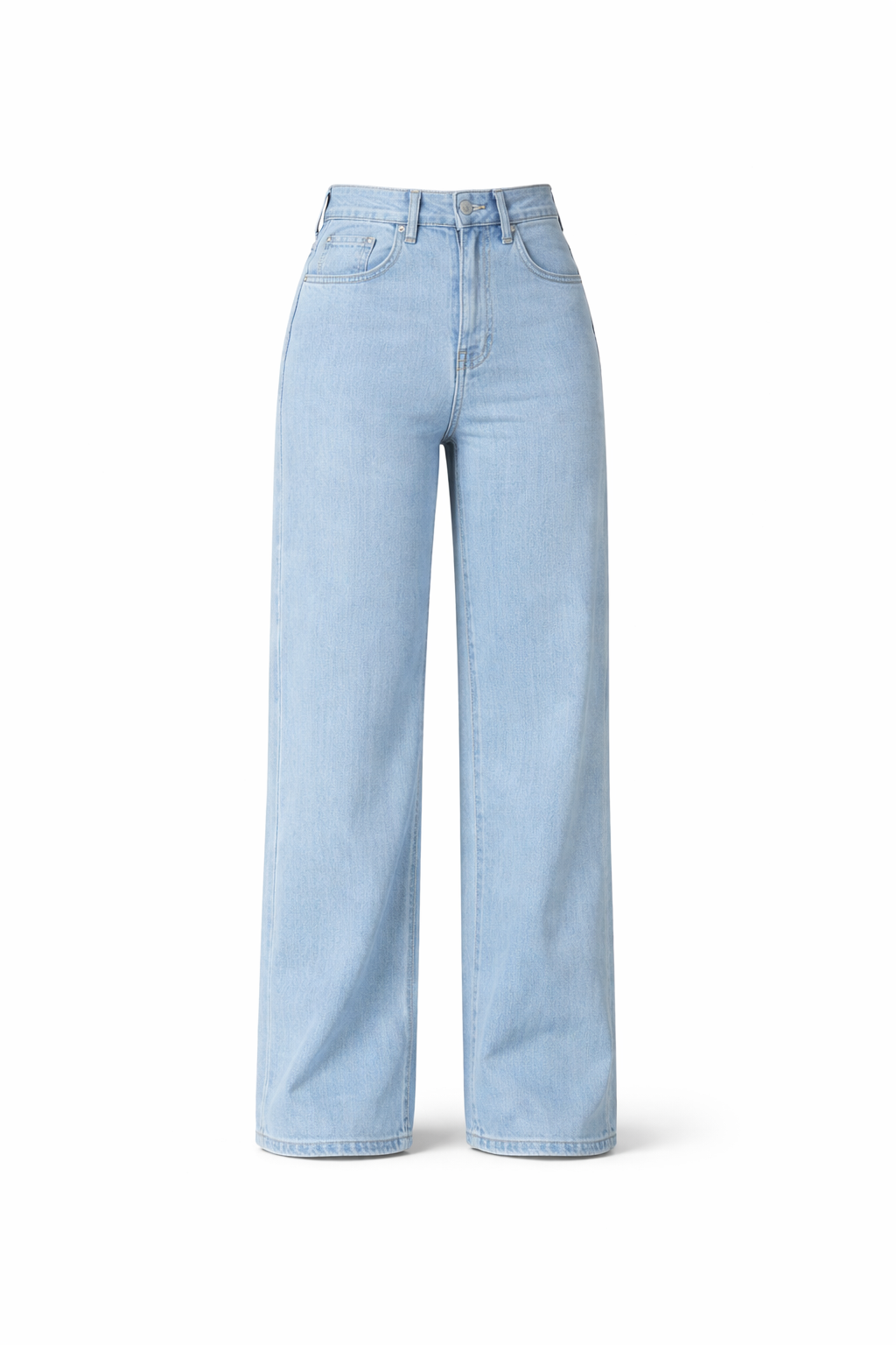Women’s High Waist Wide Leg Light Blue Denim Jeans