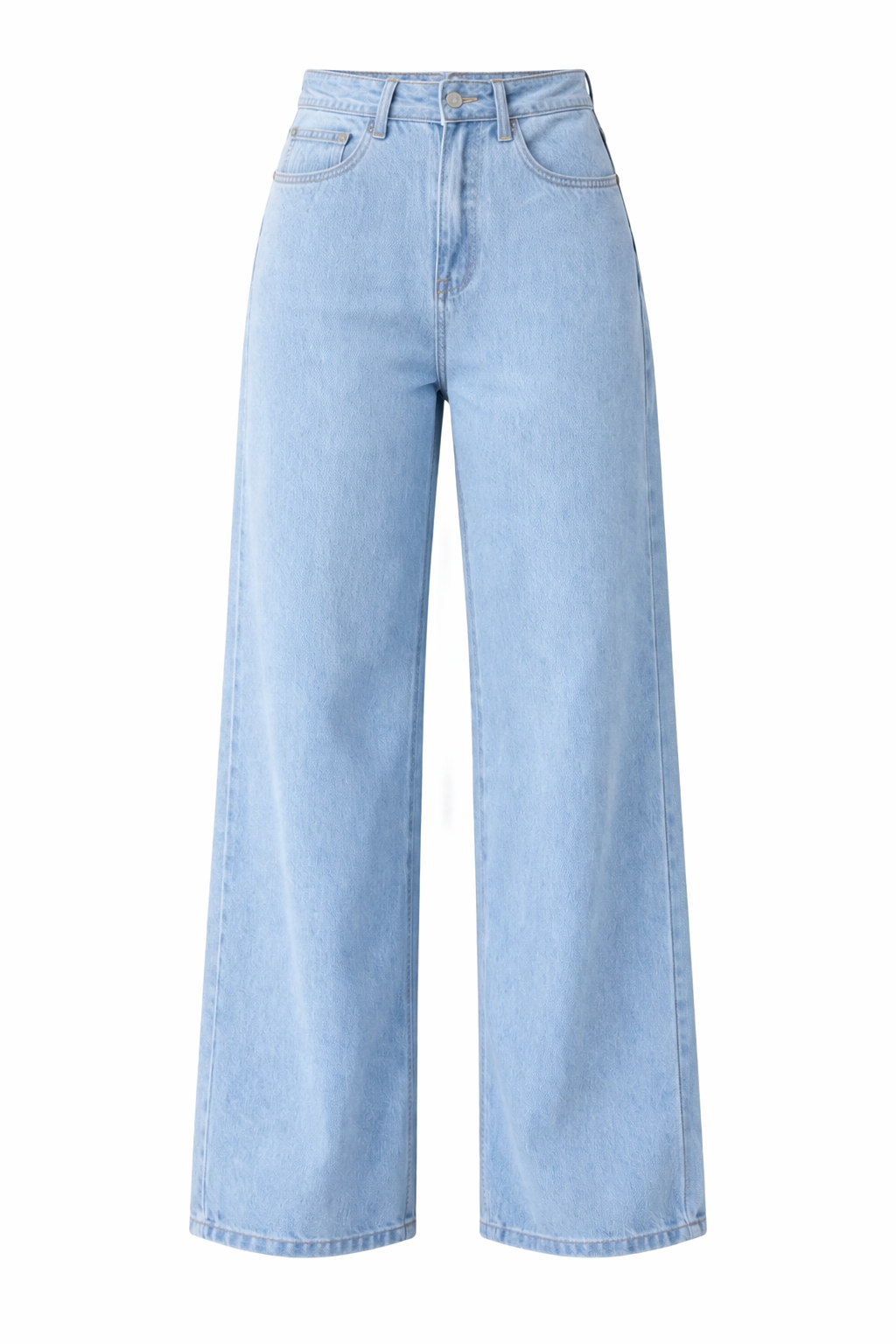 Women’s High Waist Bell Bottom Jeans – Light Blue Flared Denim
