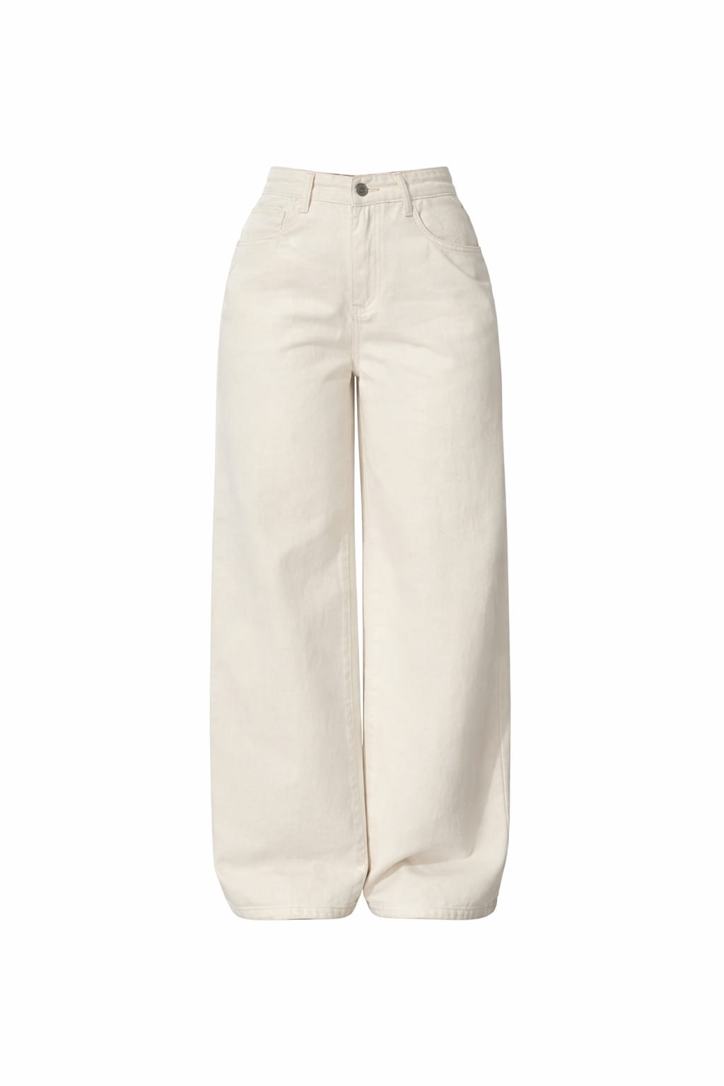 Women’s High-Waist Wide Leg Beige Denim Jeans
