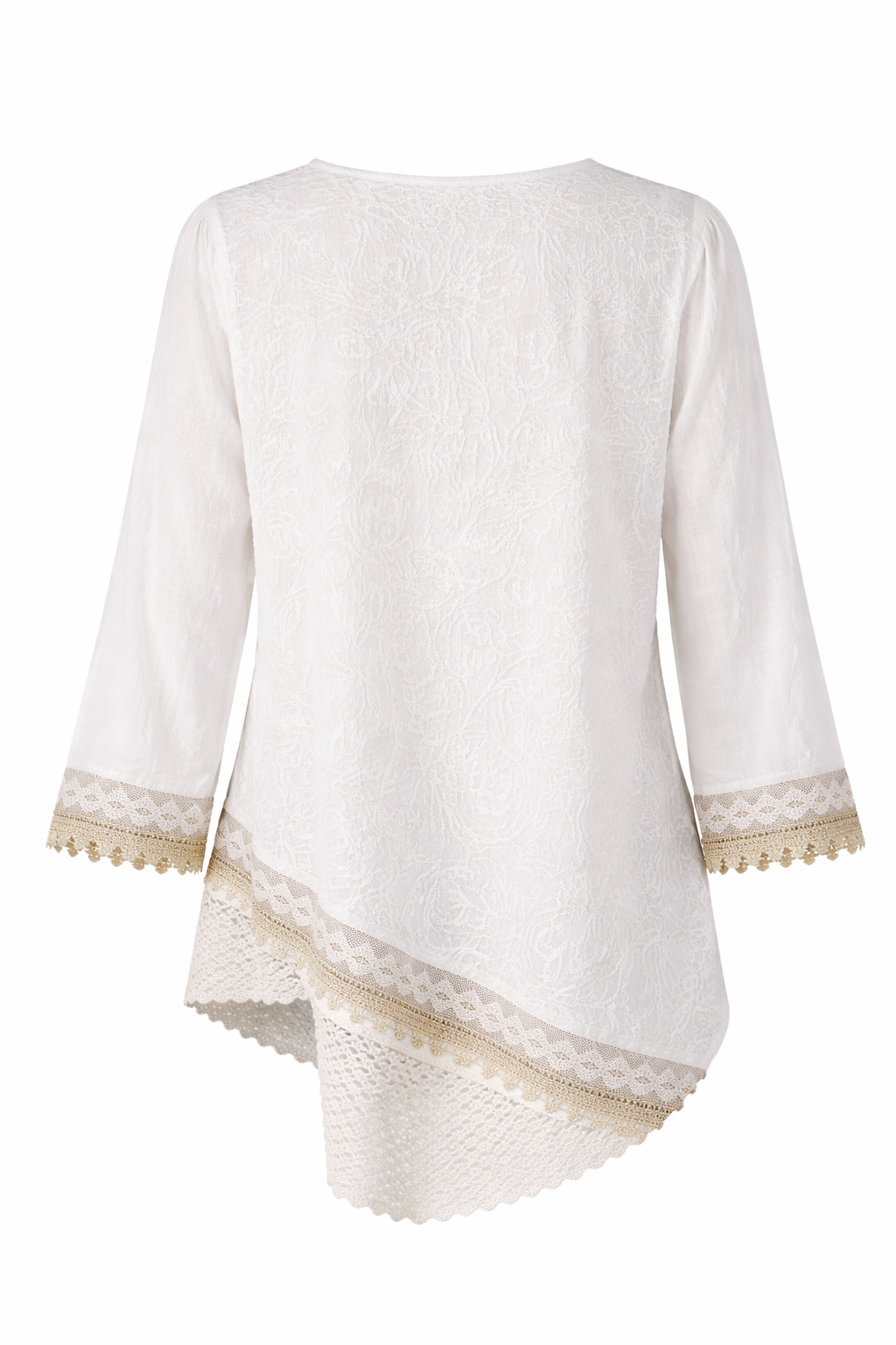 Elegant White Lace V-Neck Boho Top for Women