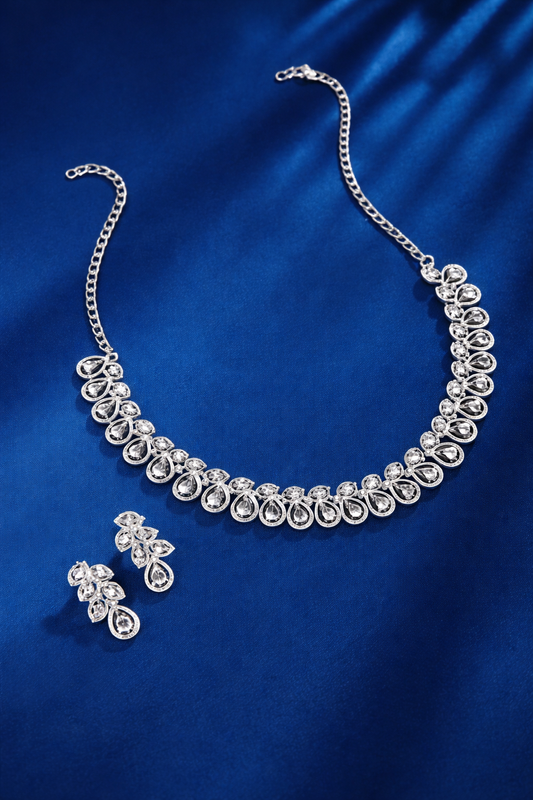 Elegant Crystal Necklace Set