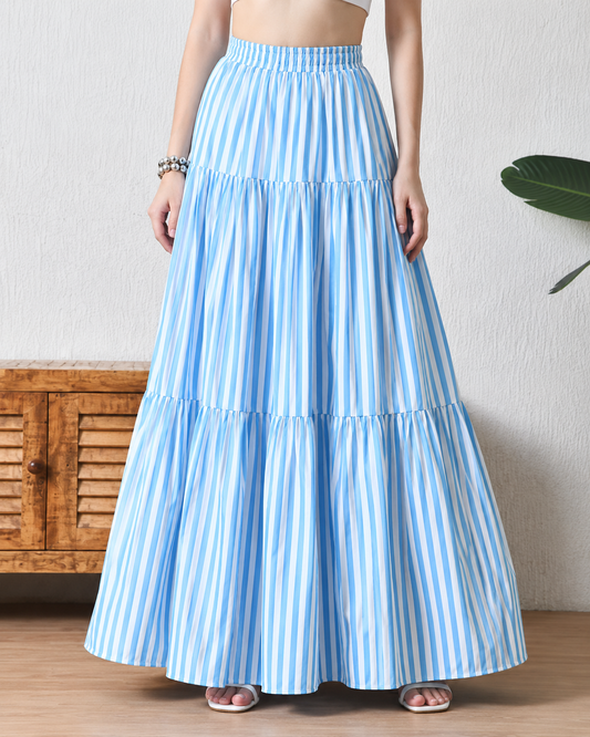 Flowy High-Waist Summer Skirt