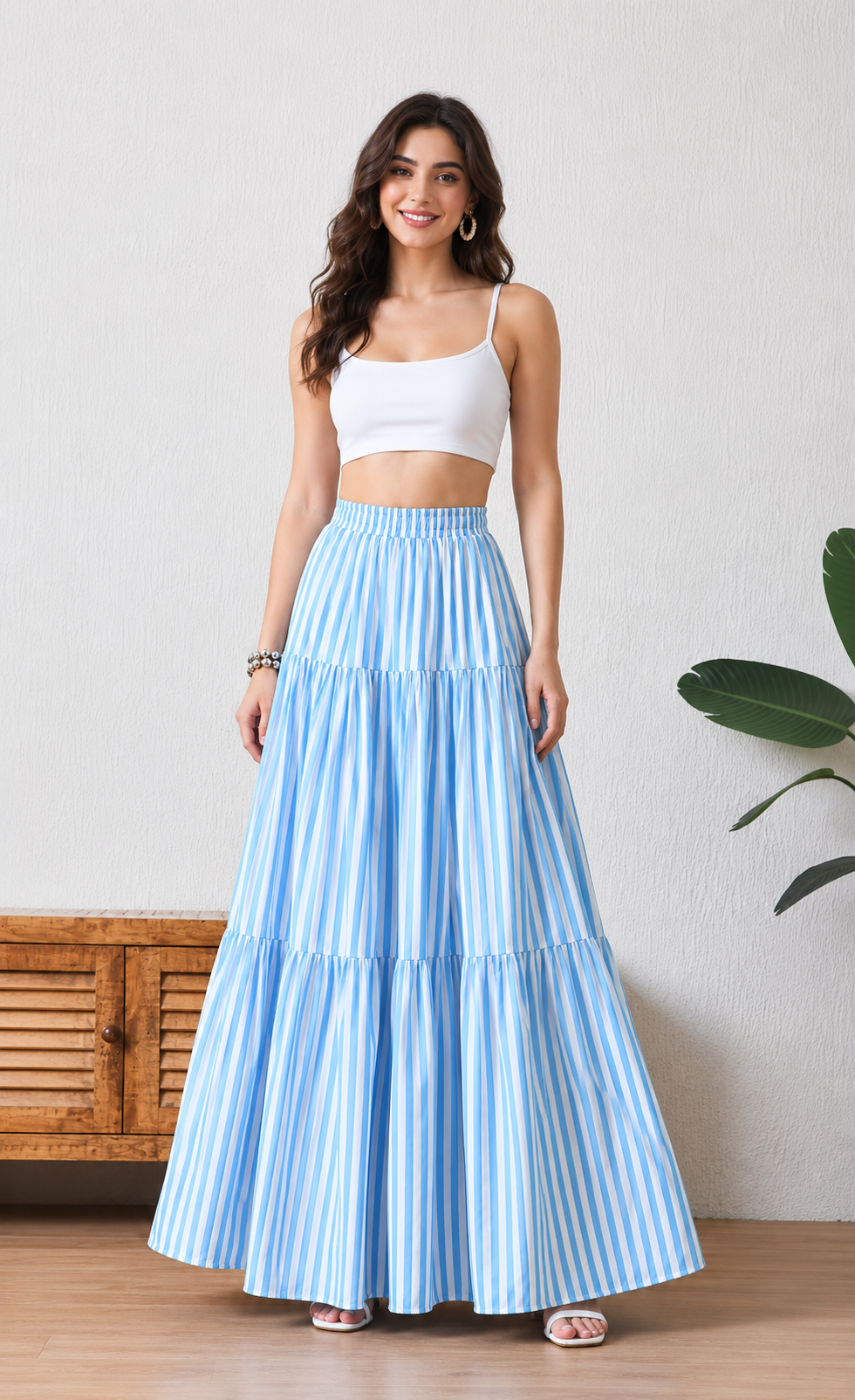 Flowy High-Waist Summer Skirt