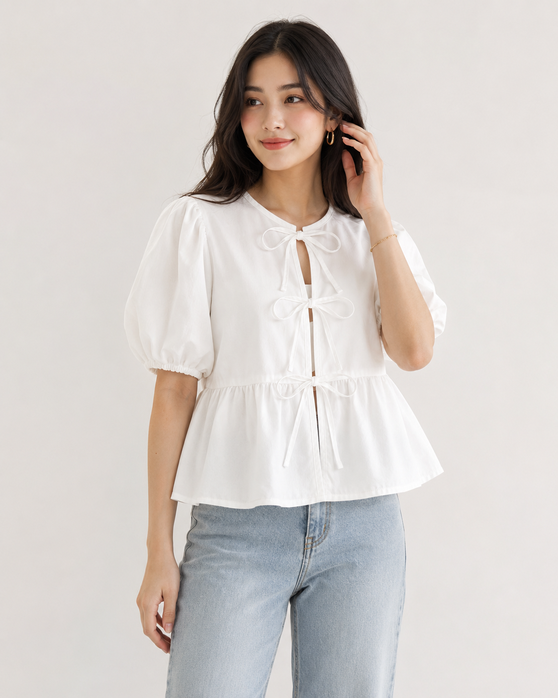 Puff Sleeve Casual Blouse