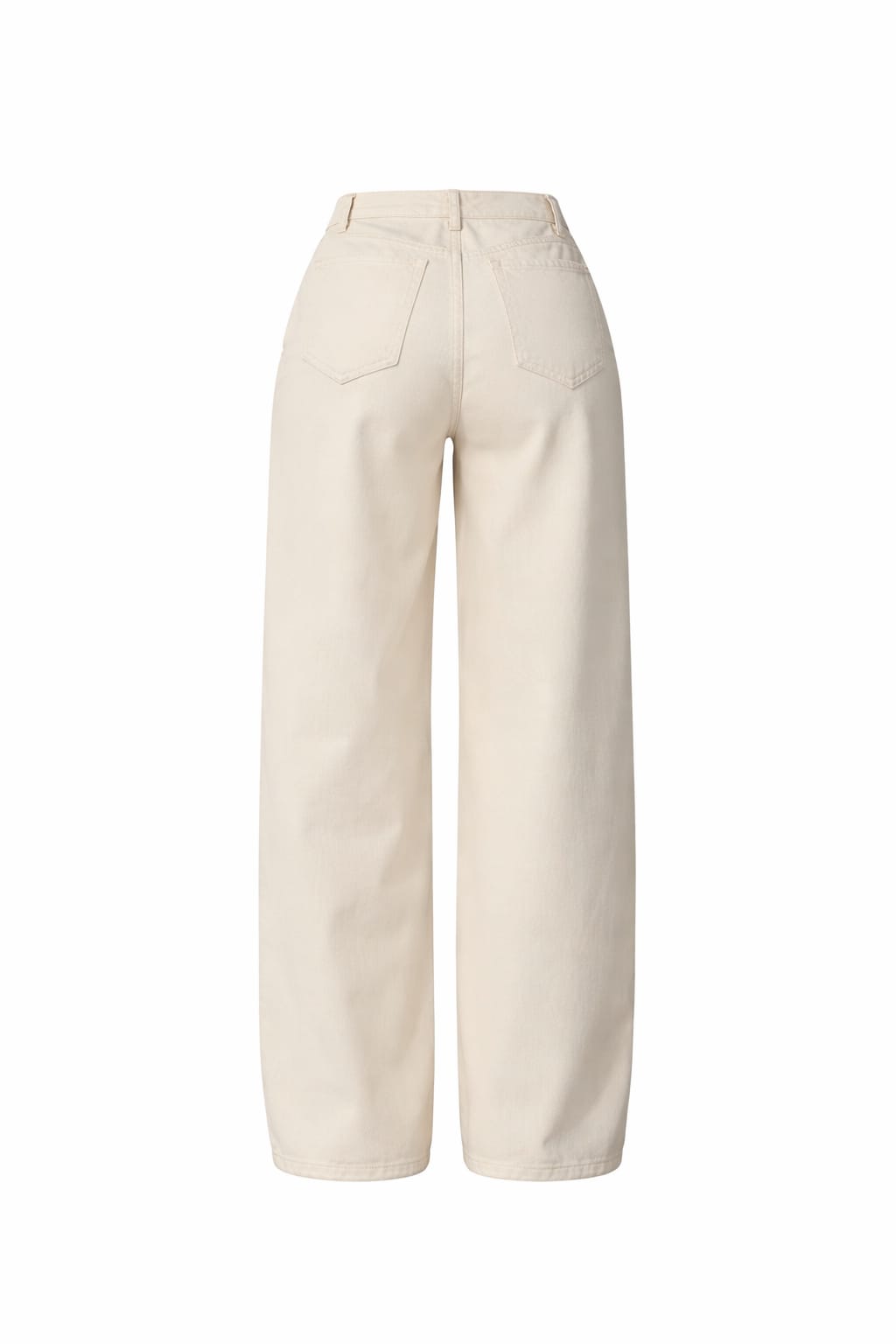 Women’s High-Waist Wide Leg Beige Denim Jeans