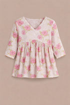 Floral V-Neck Casual Kurti Top