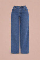 High Waist Wide Leg Denim Jeans