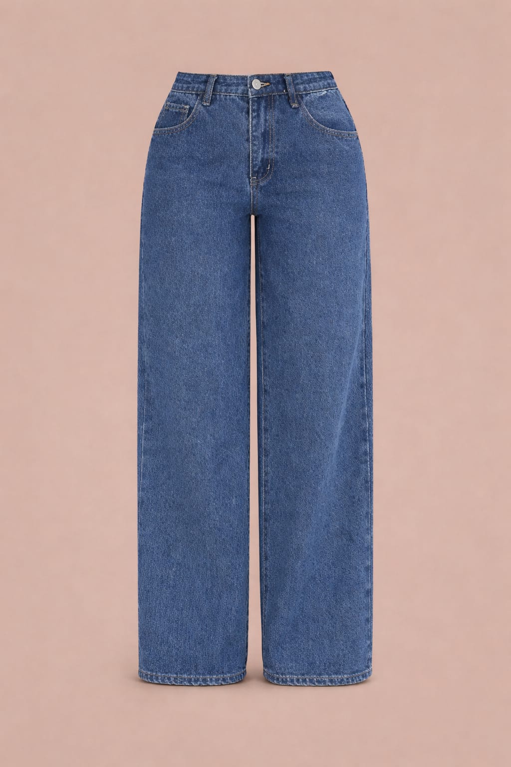 High Waist Wide Leg Denim Jeans